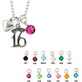 Charming Life Sterling Silver Sweet 16 Birthstone Necklace