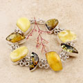 Sterling Silver Baltic Amber Bracelet (Poland)