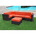 Modena 6-piece Patio Set with Orange Cushions