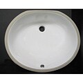 DeNovo Porcelain 17x14 Oval White Undermount Bathroom Sink