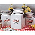 Coca-Cola 3-piece Stoneware Canister Set
