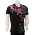 Anama Men's Black Graphic T-shirt