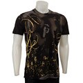 Anama Men's Black Graphic T-shirt