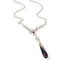 Michael Valitutti Palladium Silver Rainbow Fluorite Necklace
