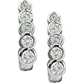 14k White Gold 1ct TDW Diamond J-hoop Earrings (G-H, SI2)