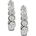 14k White Gold 3/4ct TDW Diamond J-hoop Earrings (G-H, SI2)