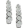 14k White Gold 1/2ct TDW Diamond J-hoop Earrings (G-H, SI2)