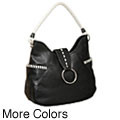 Maxximum Women's Leather Braided Hobo Bag