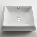 Kraus Square White Ceramic Lavatory Vessel Sink