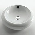 Kraus Round White Ceramic Lavatory Vessel Sink
