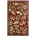 Treasures Red/ Greenish Gold Rug (2'6 x 4'2)