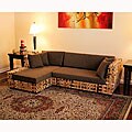 San Pedro Indoor Wicker Sectional Living Room Set