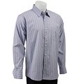 Bruno Men's Blue/ White Stripe Long-sleeve Shirt