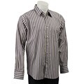 Bruno Men's Grey Stripe Long-sleeve Shirt
