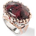 Michael Valitutti Palladium Silver Eudialite and Ruby Ring