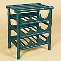 Teal Finish 9-bottle Wine Rack