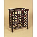 Rattan Finish 9-bottle Wine Rack