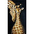 Hand-painted 'Giraffe' Gallery-wrapped Canvas Art