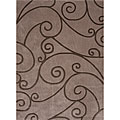 Light Brown Swirl Rug (8' x 11')