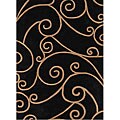 Black Swirl Rug (8' x 11')