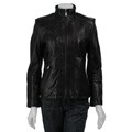 Izod Women's Leather Cycle Stitch Jacket