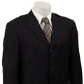 Wall Street Collection Men's Navy Multistripe 3-button Suit