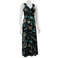 Tiana B. Women's Floral Print Criss-cross Maxi Dress