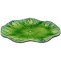 Green Lily Pad Glazed Porcelain Platter