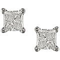 14k Gold 1/4ct TDW Diamond Princess-cut Earrings (G-H, I1-I2)