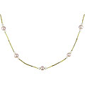14k Yellow Gold Pink FW Pearl Necklace (6-7mm)