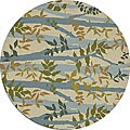Blue/ Beige Area Rug (7'10 Round)