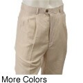 Oleg Cassini Men's Double-pleat Linen Pants