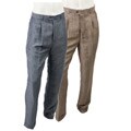 Oleg Cassini Men's Double-pleated Linen Pants