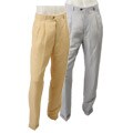 Oleg Cassini Men's Double-pleat Linen Pants