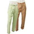 Oleg Cassini Men's Double-pleat Linen Pants