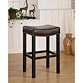 Tudor Nailhead Leather Barstool