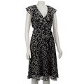 K Studio Women's Chiffon Faux Wrap Dress