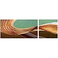 Hand-painted 'Optic Wave' 2-piece Canvas Art Set