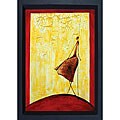 'Dancing on the Sun I' Hand-painted Framed Canvas Art