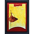 'Dancing on the Sun II' Hand-painted Framed Canvas Art