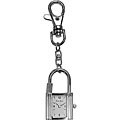 Yoshi Oshi Dakota Girl's Silver Lock Charm Clock