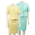 Larry Levine Women's Short-sleeve Skirt Suit