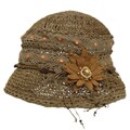 Adi Designs Women's Crochet Ribbon Trim Bucket Hat