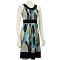 R&M Richards Women's Sleeveless Printed Jersey Dress