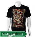 American Fuel Men's Skeleton Playing Guitar Black T-shirt