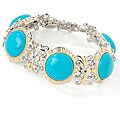 Michael Valitutti Silver Turquoise and Sapphire Bracelet