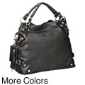 London Fog 'Phoebe' Large Leather Hobo Bag