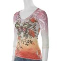 Mineral Brand Women's 3/4-sleeve Print Top