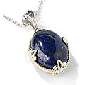 Michael Valitutti Silver Lapis and Sapphire Necklace