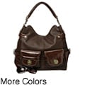 London Fog 'Madeline' Pebbled PVC Hobo-style Bag